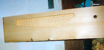 kantele with back drilled out